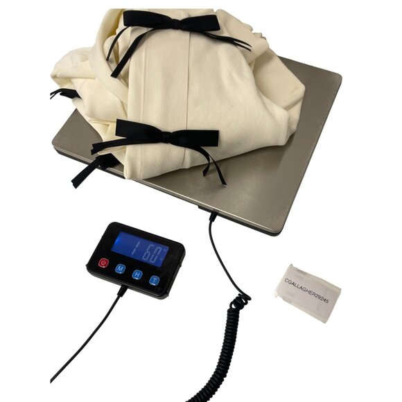 Zara Women Short Knitted Dress Medium M White Bow 3/4 Sleeves 2142/201 NWT - Picture 15 of 15